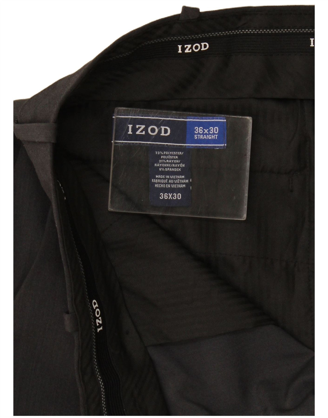 Izod Мужские укороченные прямые брюки W36 L25 серые из полиэстера