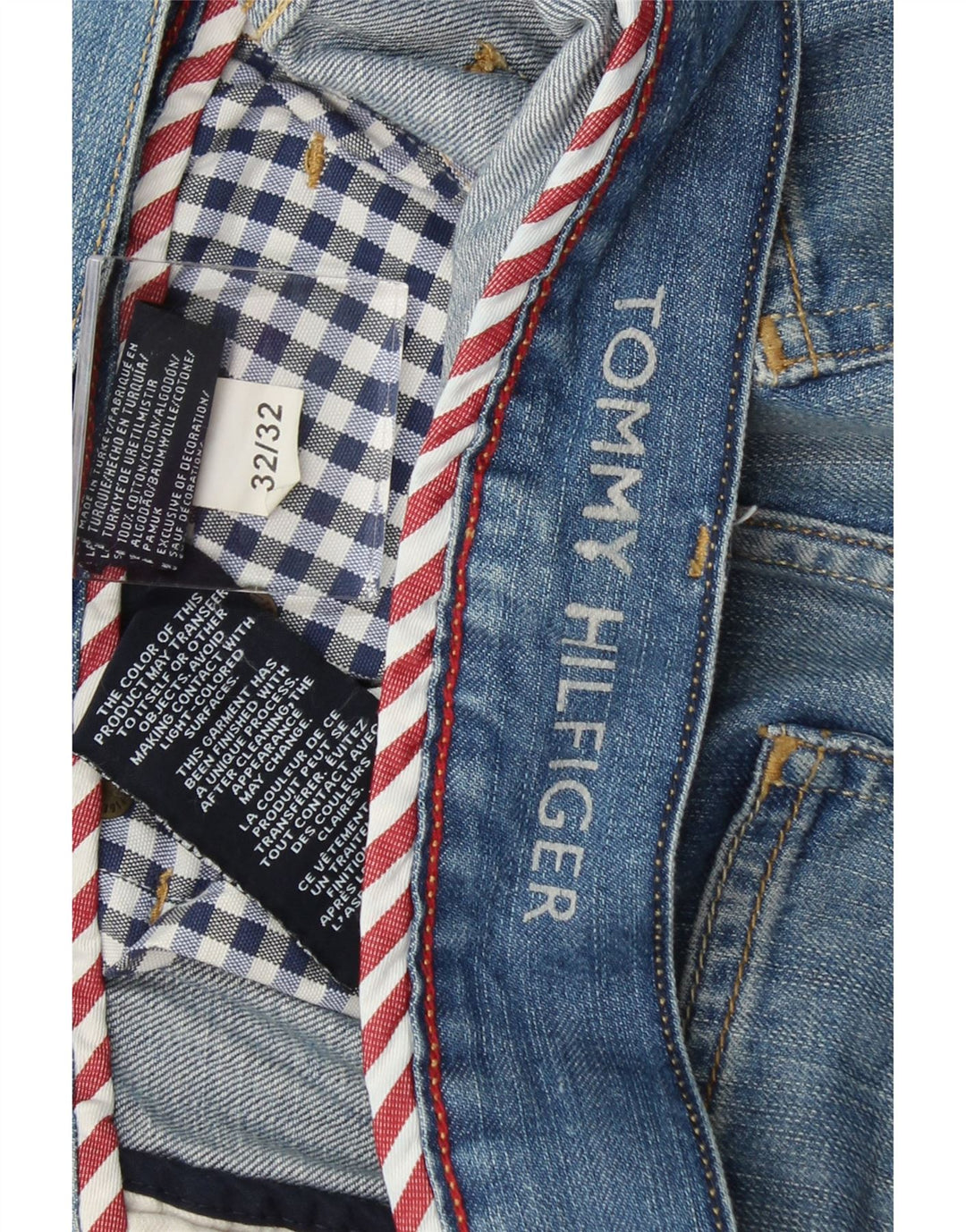 TOMMY HILFIGER Mens Straight Jeans W32 L32  Blue Cotton Vintage Tommy Hilfiger and Second-Hand Tommy Hilfiger from Messina Hembry 