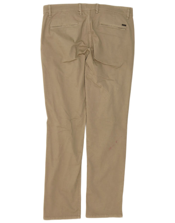 Мужские брюки-чиносы Hugo Boss Slim Fit W36 L32, бежевый хлопок