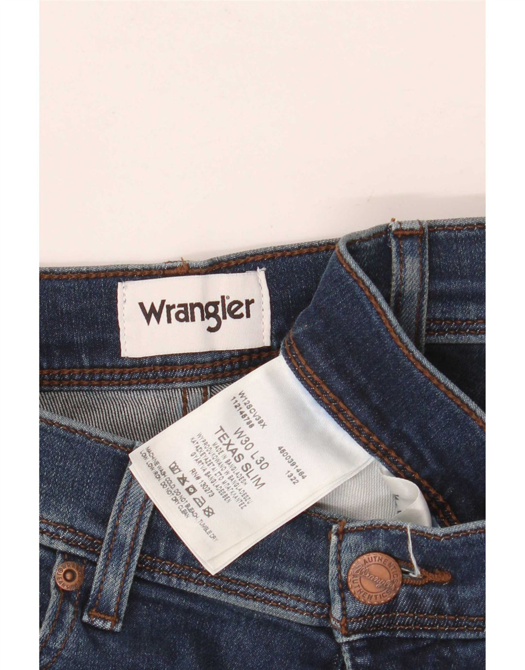 Мужские джинсы Wrangler Texas Slim W30 L30, темно-синие, хлопок