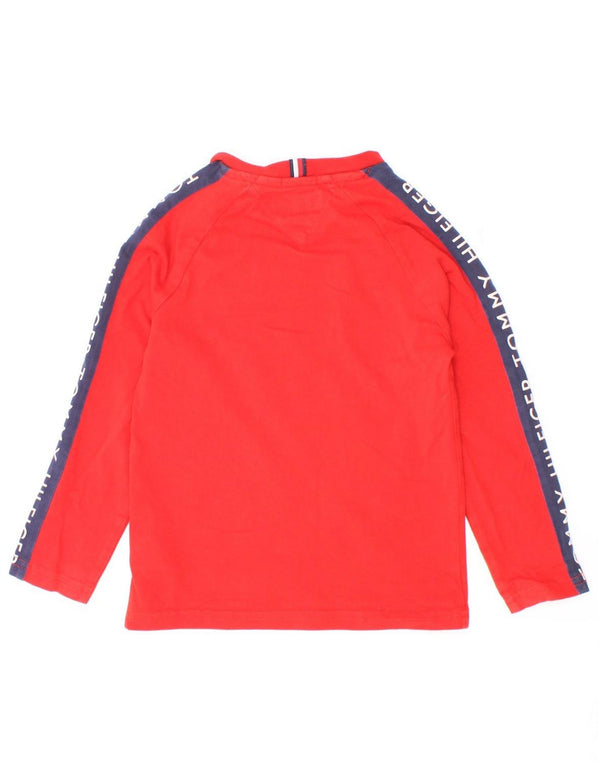 Tommy Hilfiger Baby Boys Футболка с рисунком и длинными рукавами, 18–24 месяца, красная