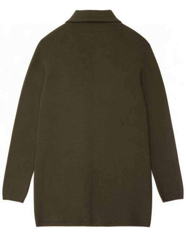 Zara Женский длинный открытый кардиган-свитер UK 14, большой зеленый