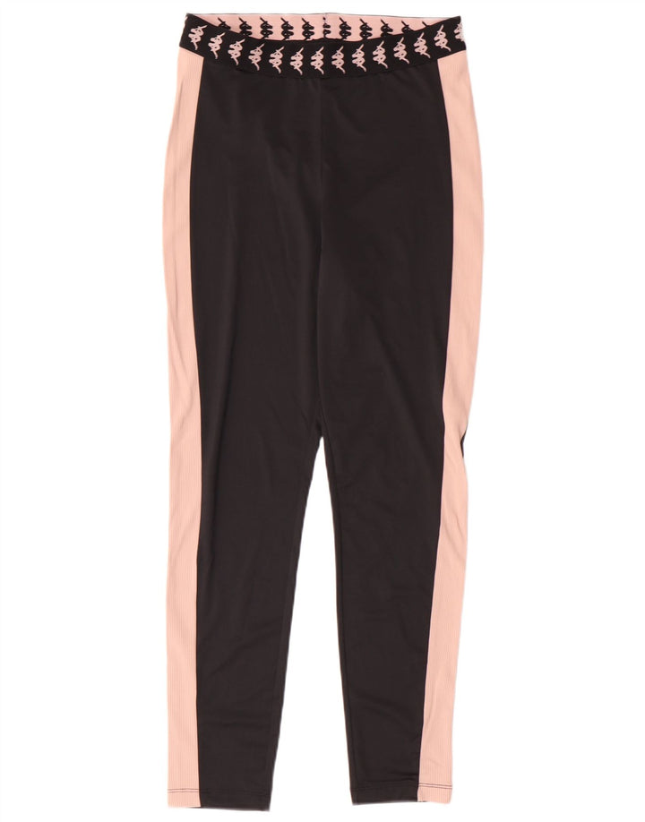 Женские леггинсы с рисунком Kappa Tezenis UK 8, маленькие черные с цветными блоками