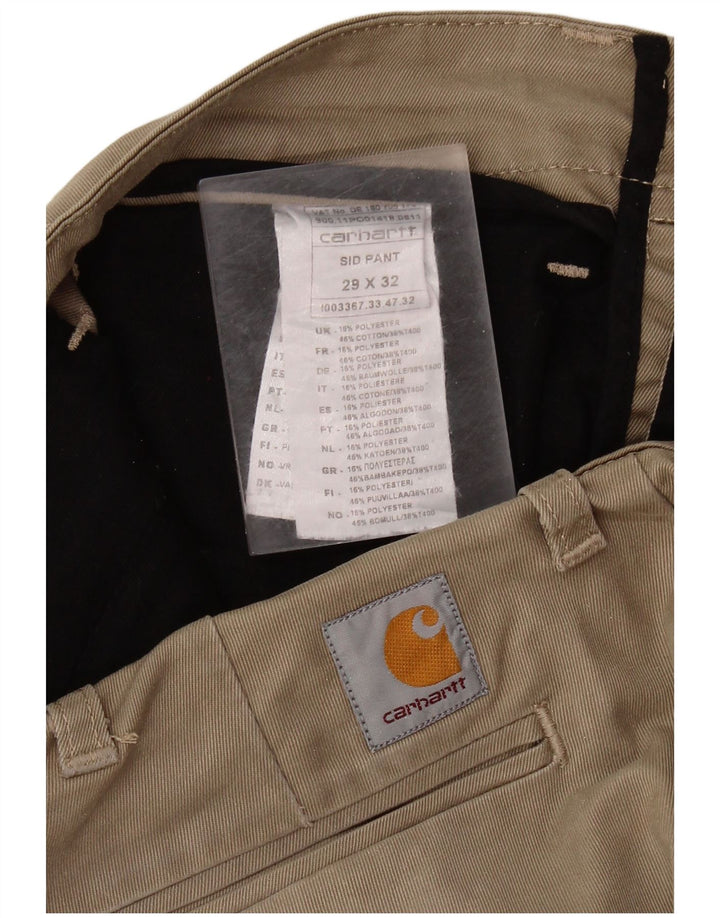 Мужские брюки-чиносы CARHARTT W29 L32 бежевого цвета, хлопок