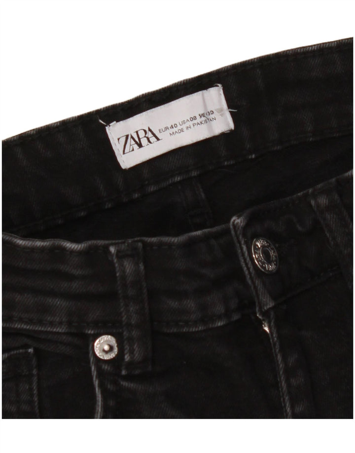 Женские укороченные джинсы ZARA EU 40 Medium W30 L24, черные