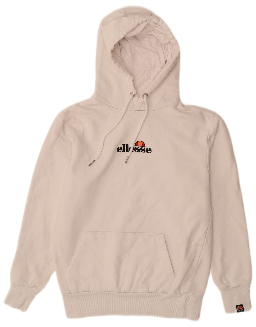 ELLESSE Мужской джемпер с капюшоном с рисунком, маленький белый, хлопковый