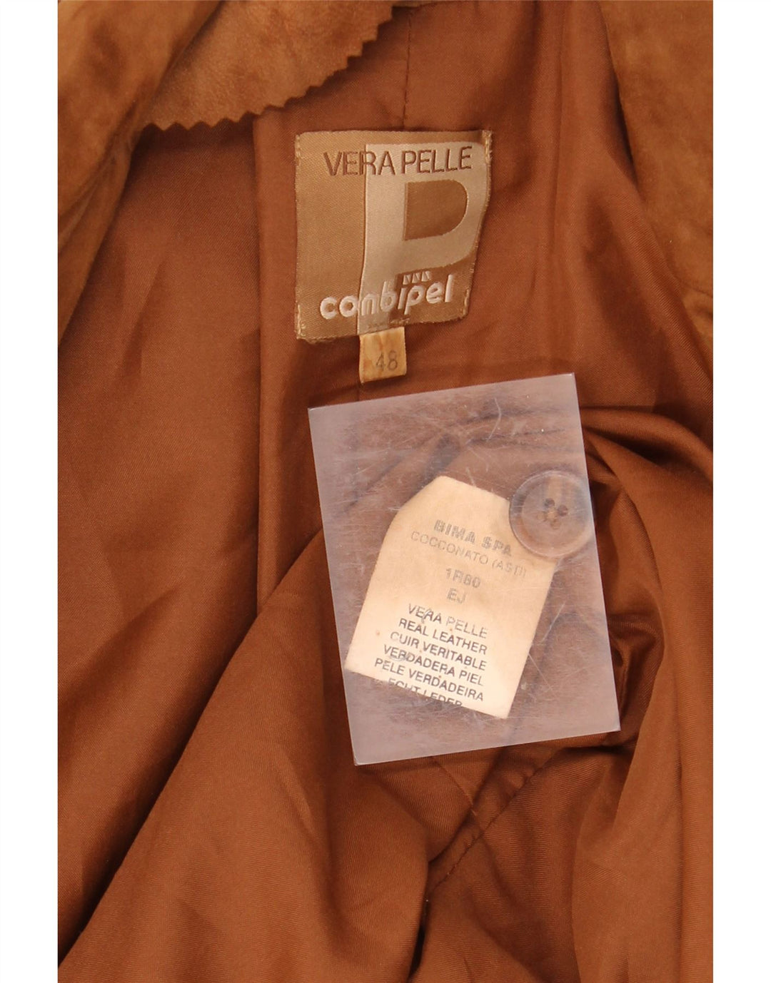 CONBIPEL Женский замшевый пиджак на 2 пуговицах IT 48 XL Коричневый кожаный