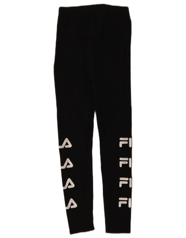 Женские леггинсы с рисунком Fila UK 4 XS, черный хлопок