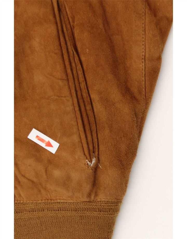 Винтажный мужской замшевый бомбер IT 50 Medium Beige Leather