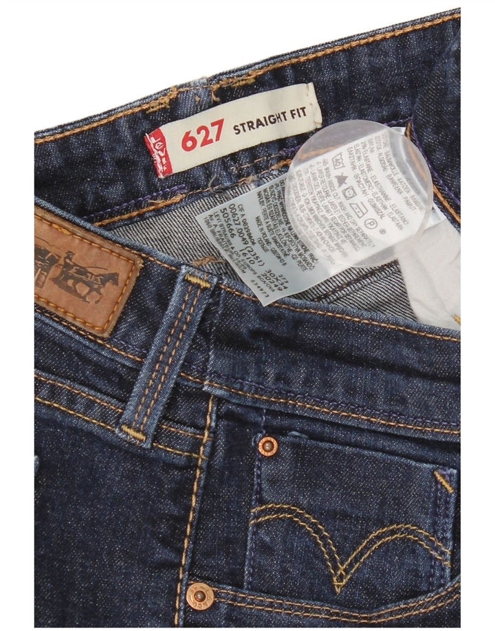 Женские прямые джинсы Levi's 627 W30 L29 синие, хлопок