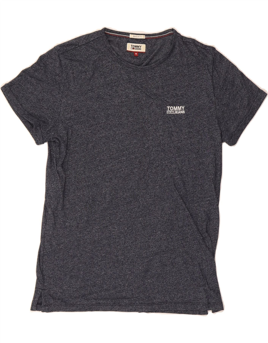 TOMMY HILFIGER Mens Regular Fit T-Shirt Top Medium Navy Blue Cotton Vintage Tommy Hilfiger and Second-Hand Tommy Hilfiger from Messina Hembry 