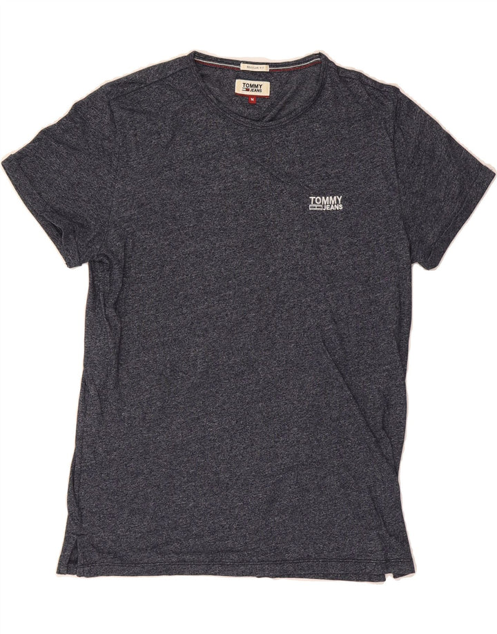 TOMMY HILFIGER Mens Regular Fit T-Shirt Top Medium Navy Blue Cotton Vintage Tommy Hilfiger and Second-Hand Tommy Hilfiger from Messina Hembry 