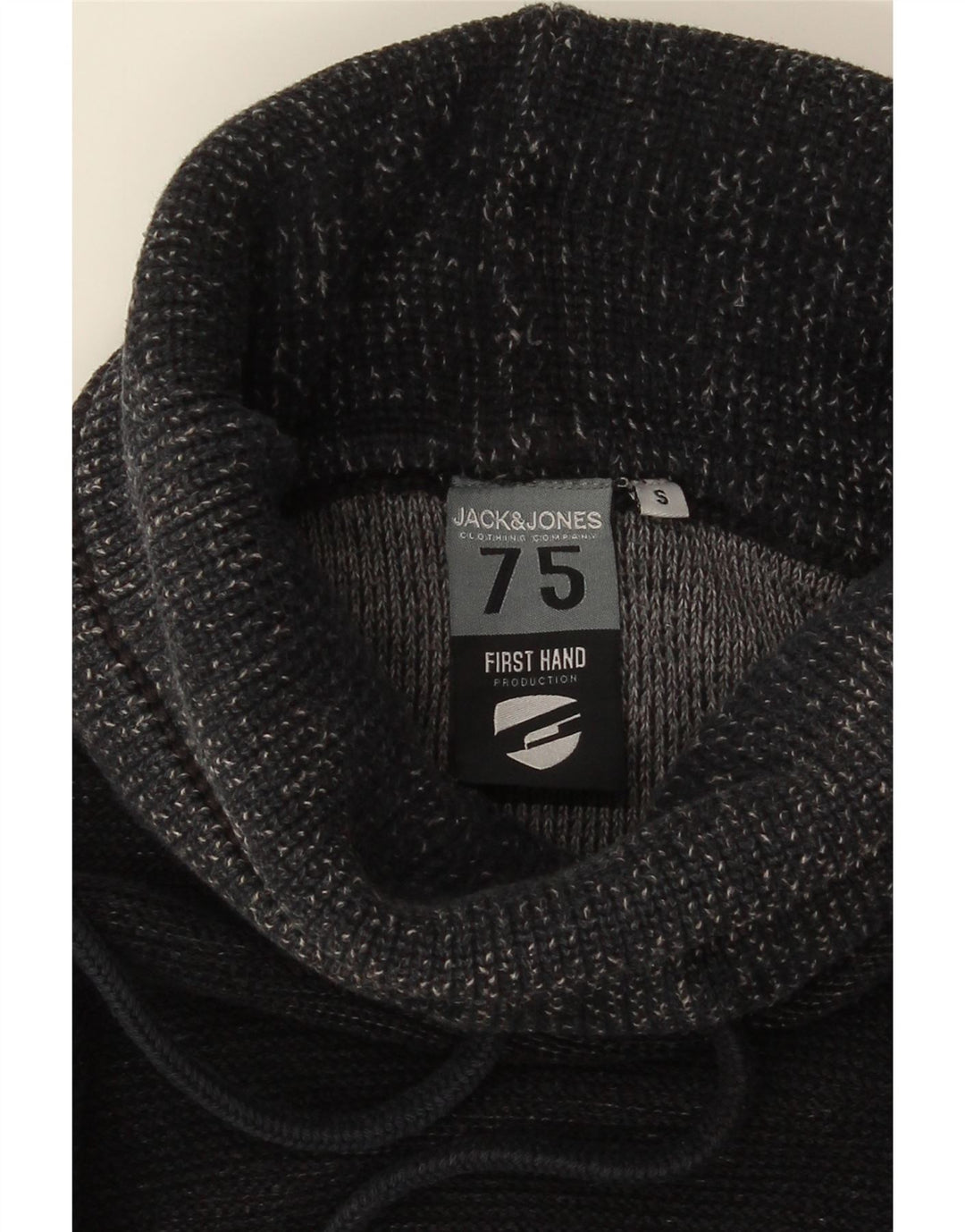 JACK & JONES Мужской джемпер с высоким воротником, маленький серый