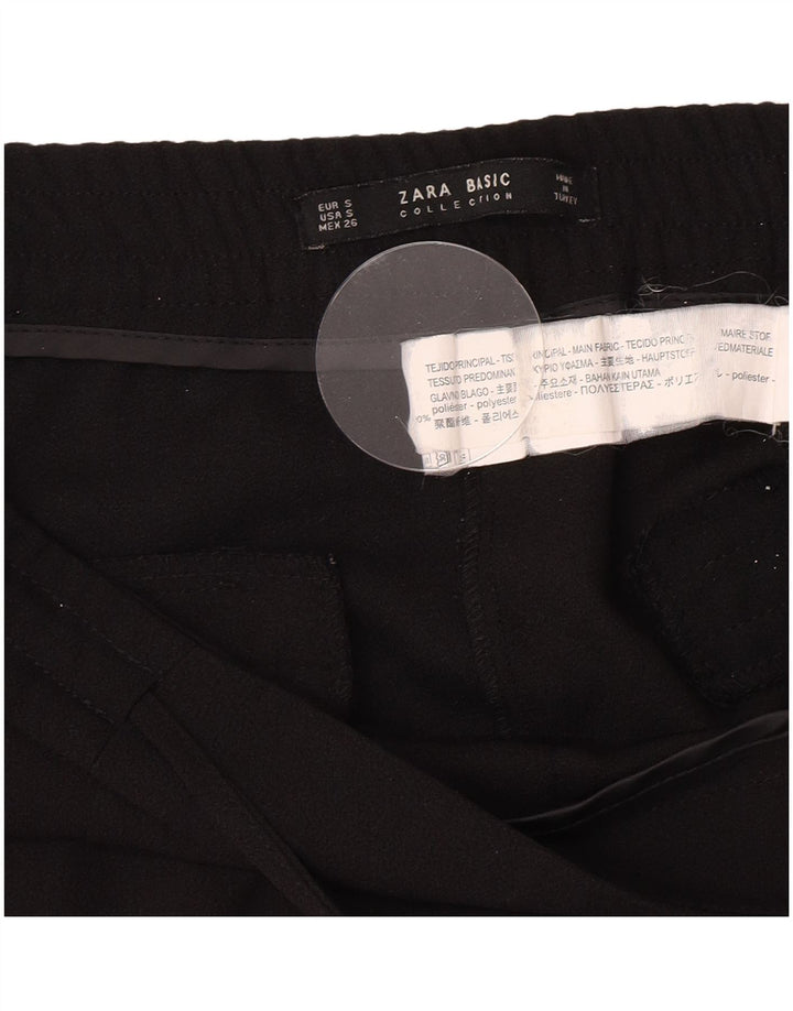 Женские узкие брюки чинос Zara, маленькие W30 L27, черные, полиэстер