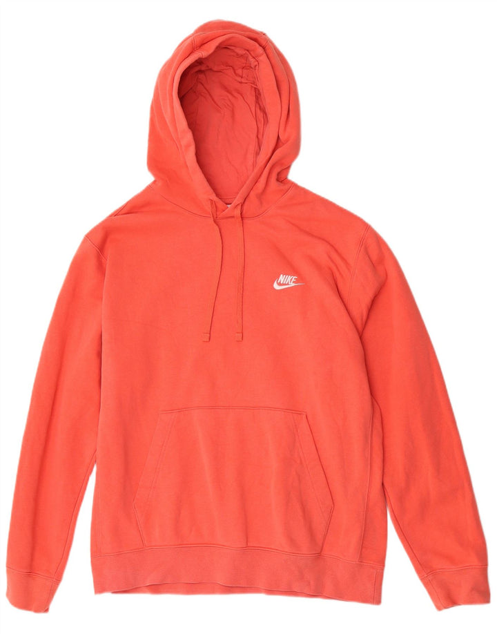 Мужской джемпер с капюшоном Nike Regular Fit, хлопковый средний оранжевый