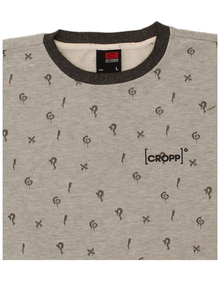 VINTAGE Mens Graphic Sweatshirt Jumper Large Grey Cotton Vintage Vintage and Second-Hand Vintage from Messina Hembry 
