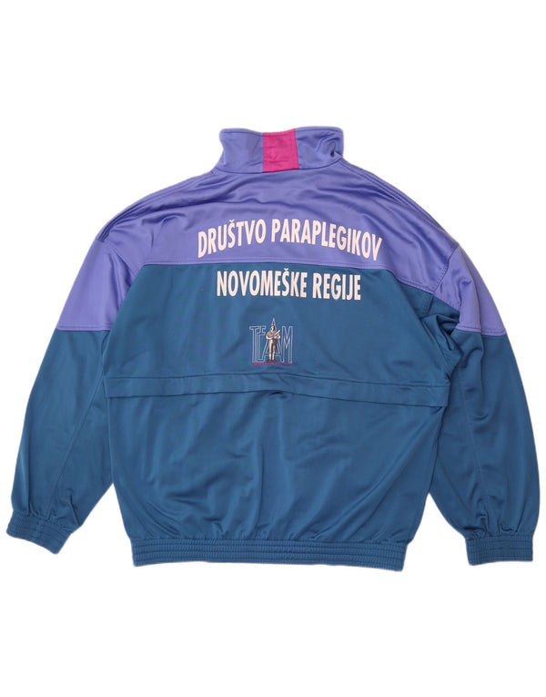 Lotto Мужской спортивный костюм с графическим рисунком, верхняя куртка XL, синяя с цветными блоками