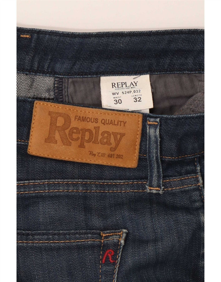 Женские джинсы Bootcut Replay W30 L32 Темно-синие, хлопок