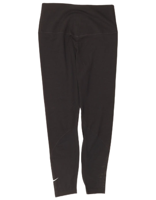 Женские леггинсы Nike Dri Fit UK 14, большие черные полиэстер