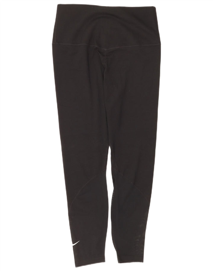 Женские леггинсы Nike Dri Fit UK 14, большие черные полиэстер