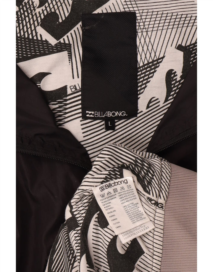 Мужская куртка-бомбер Billabong с капюшоном UK 40, большая, черная, полиэстер