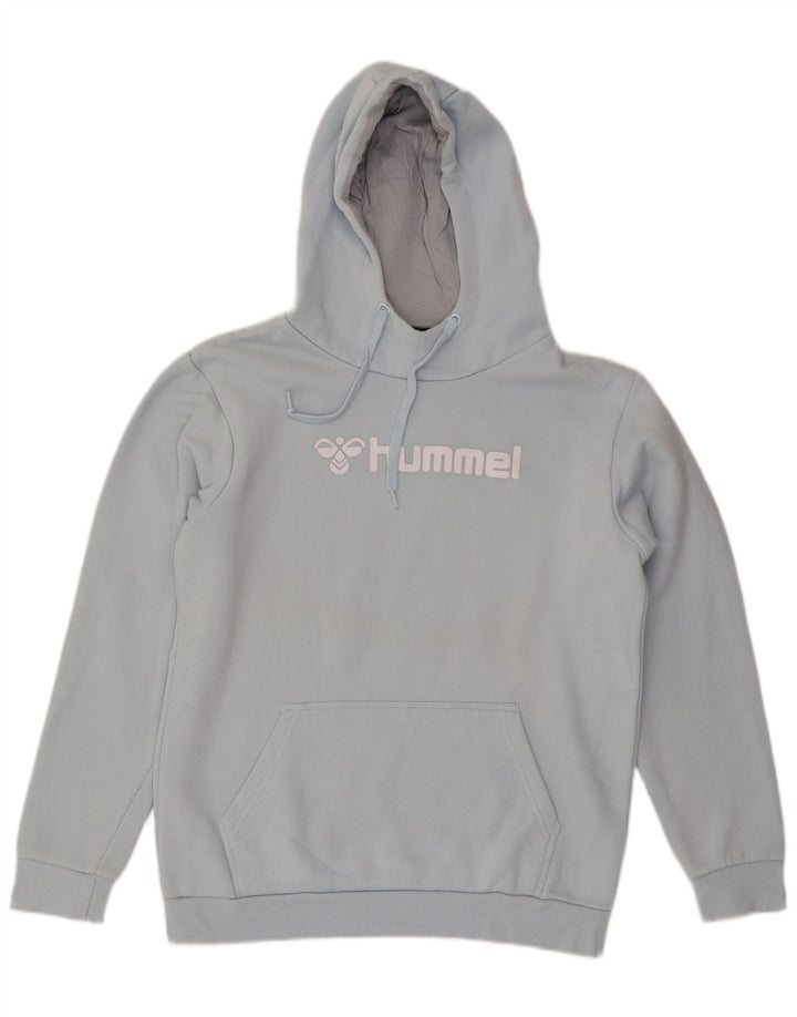Hummel Мужской джемпер с капюшоном с рисунком, средний синий, хлопок