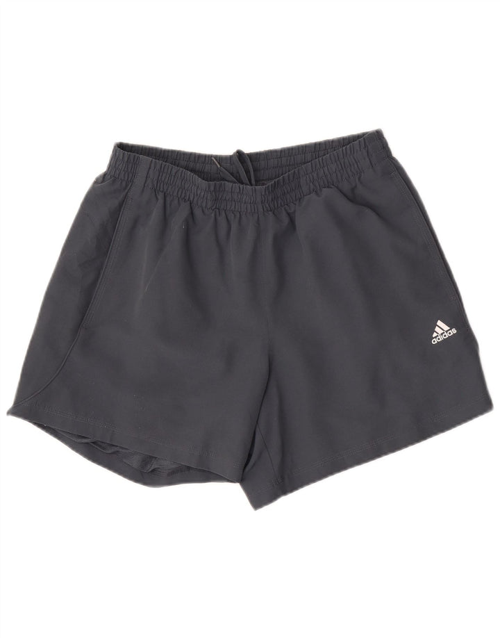 Мужские спортивные шорты Adidas Climalite среднего серого цвета из полиэстера