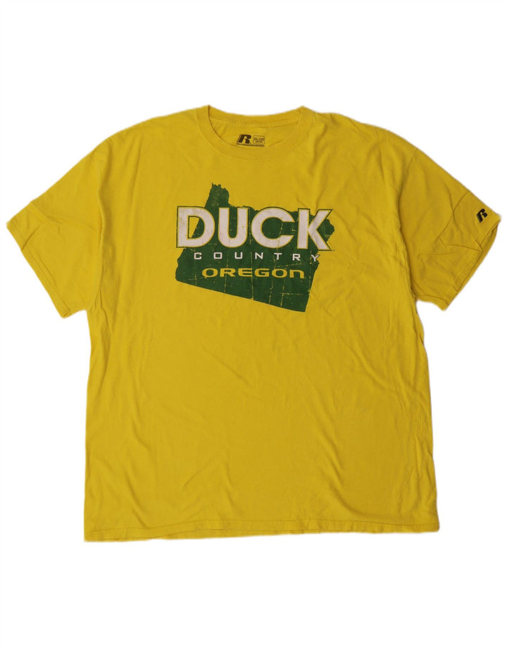 Мужская футболка с рисунком Russell Athletic 2XL, желтая