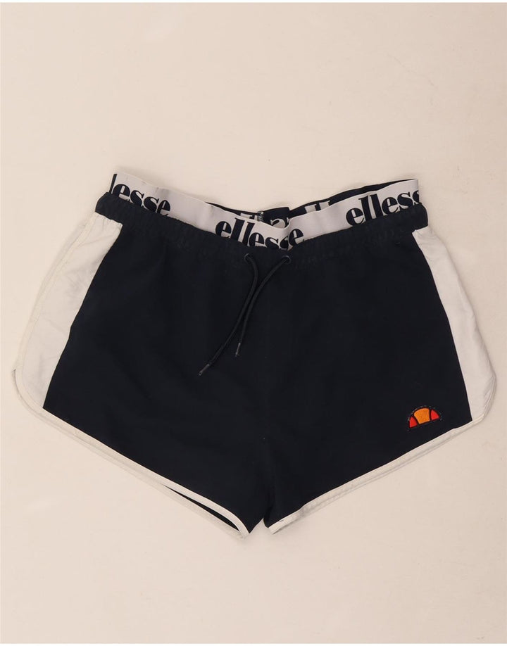 Мужские спортивные шорты Ellesse с графическим рисунком, большие темно-синие, полиэстер с цветными блоками