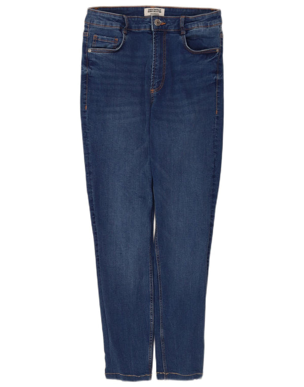 Женские укороченные джинсы скинни Zara EU 38, маленькие W28 L25, синие
