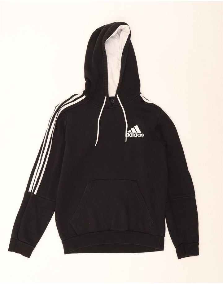 Мужской джемпер с капюшоном Adidas среднего размера, черный, хлопок