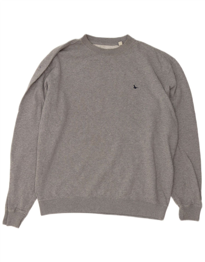 Мужской свитшот Jack Wills, хлопковый джемпер среднего серого цвета в крапинку