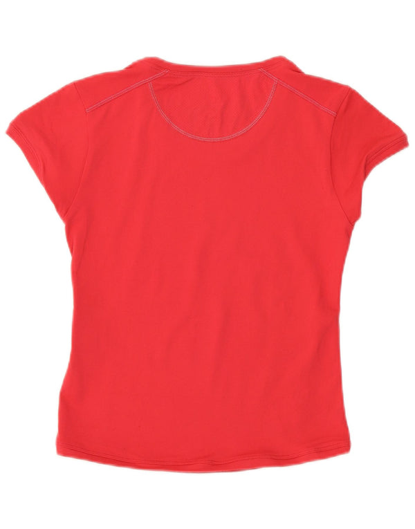 Champion Womens Crop Graphic T-Shirt Top UK 8 Small Pink Polyamide