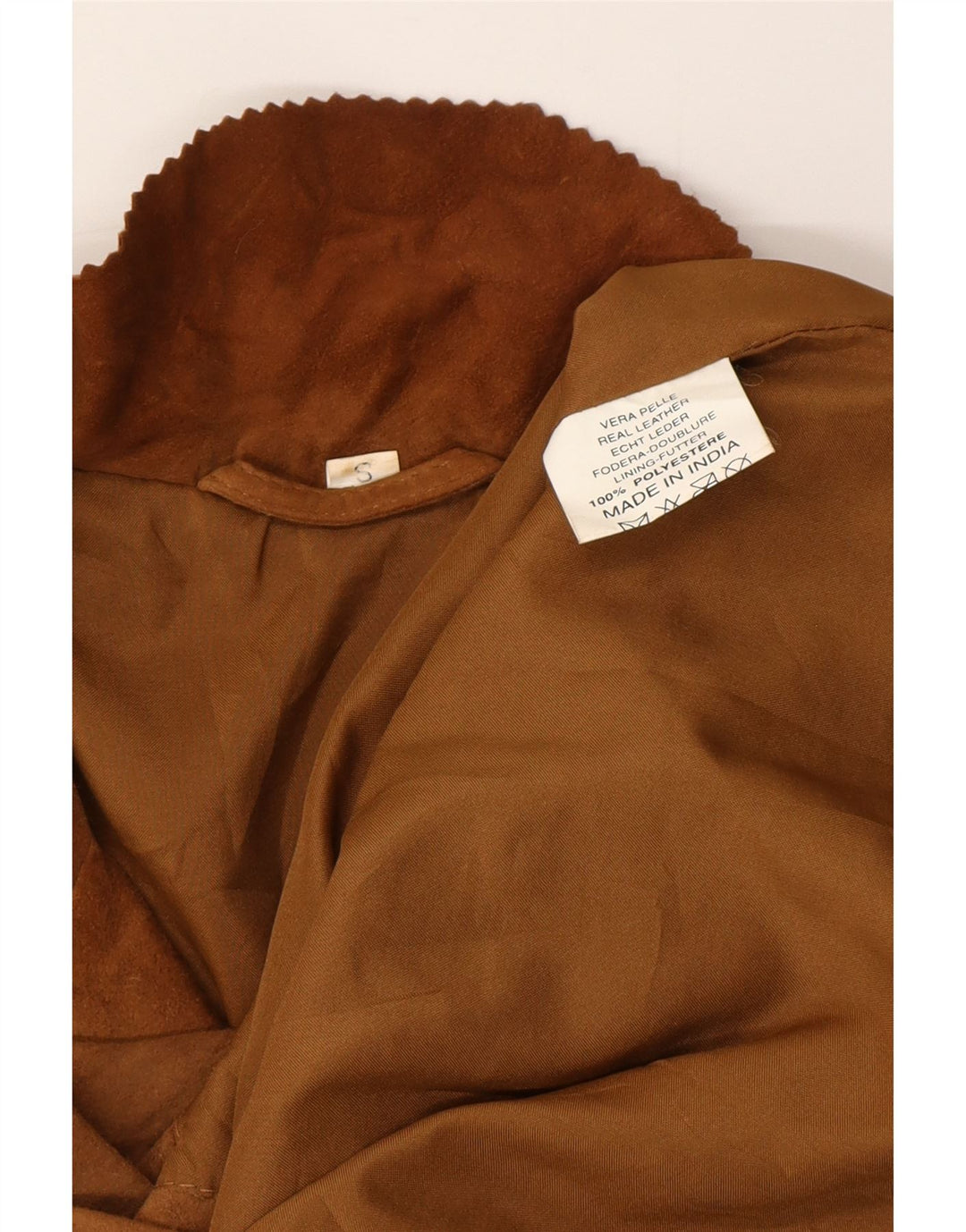 ВИНТАЖНЫЙ женский замшевый пиджак оверсайз на 3 пуговицах, Великобритания, 10, маленький, бежевый