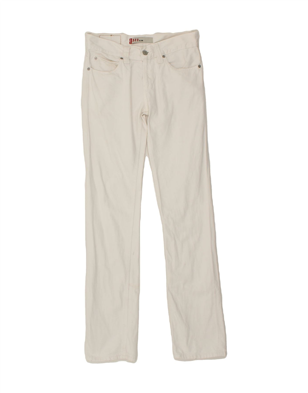 LEVI'S Womens 511 Slim Jeans W29 L34 White Vintage Levi's and Second-Hand Levi's from Messina Hembry 