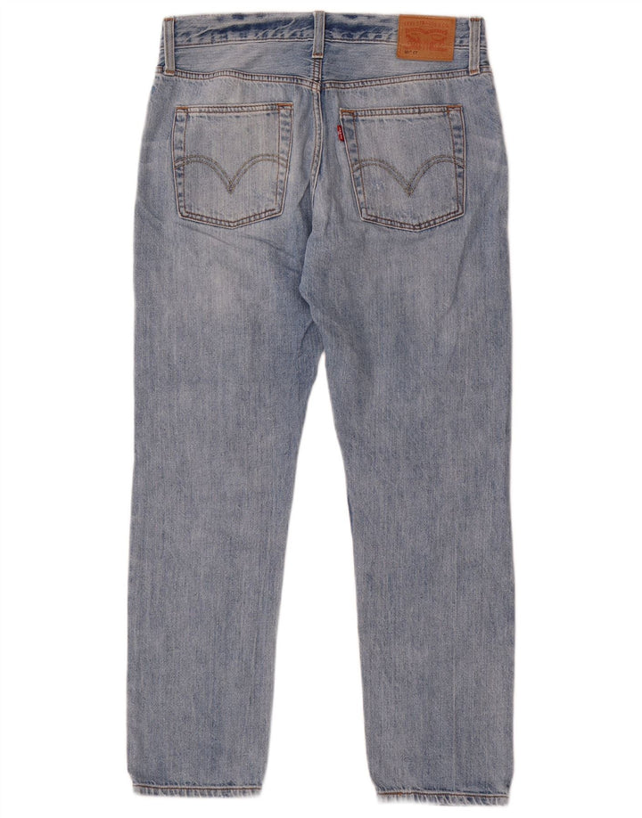 Женские потертые прямые джинсы Levi's 501 CT W26 L29 синие