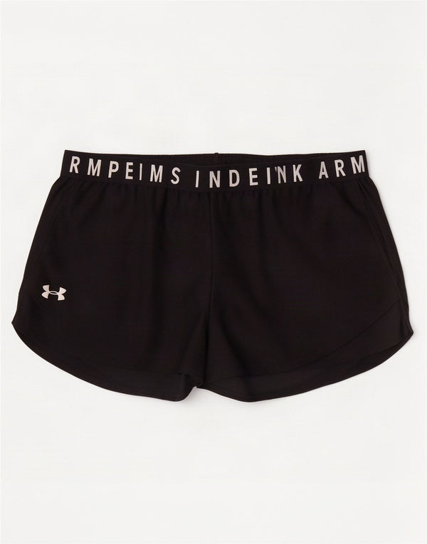 Женские спортивные шорты с рисунком Under Armour Heat Gear UK 16, большие черные