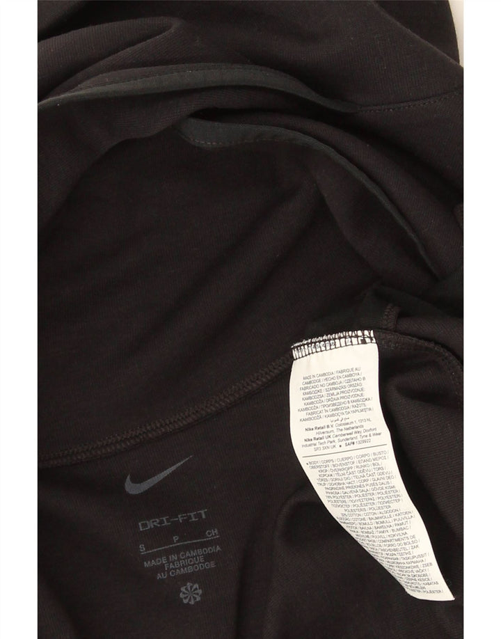 Мужской топ Nike Dri Fit с длинным рукавом, маленький черный полиэстер