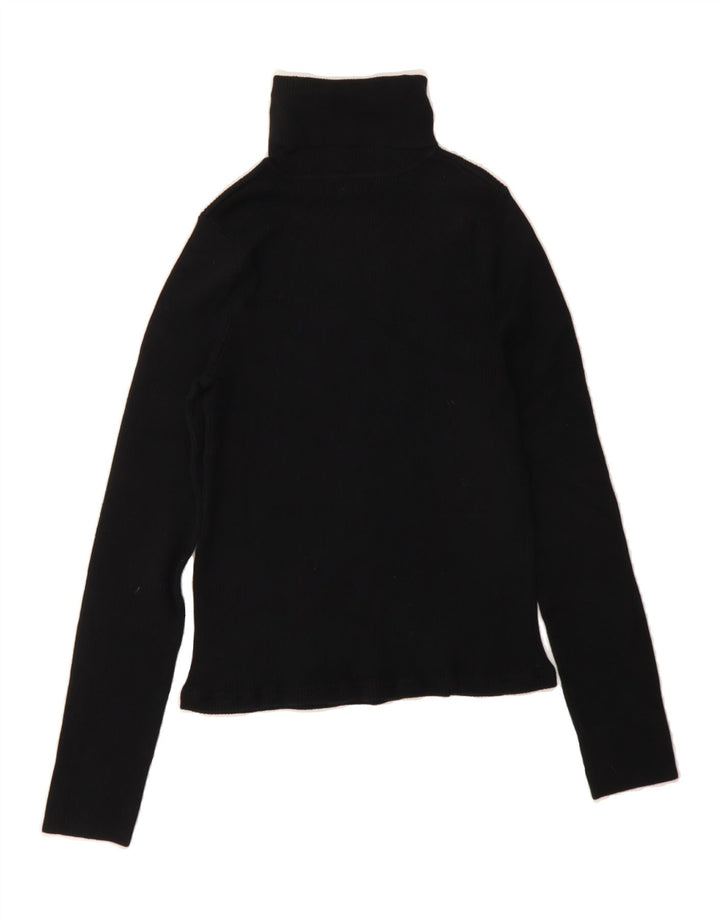 EDDIE BAUER Womens Roll Neck Jumper Sweater UK 12 Medium Black Vintage Eddie Bauer and Second-Hand Eddie Bauer from Messina Hembry 