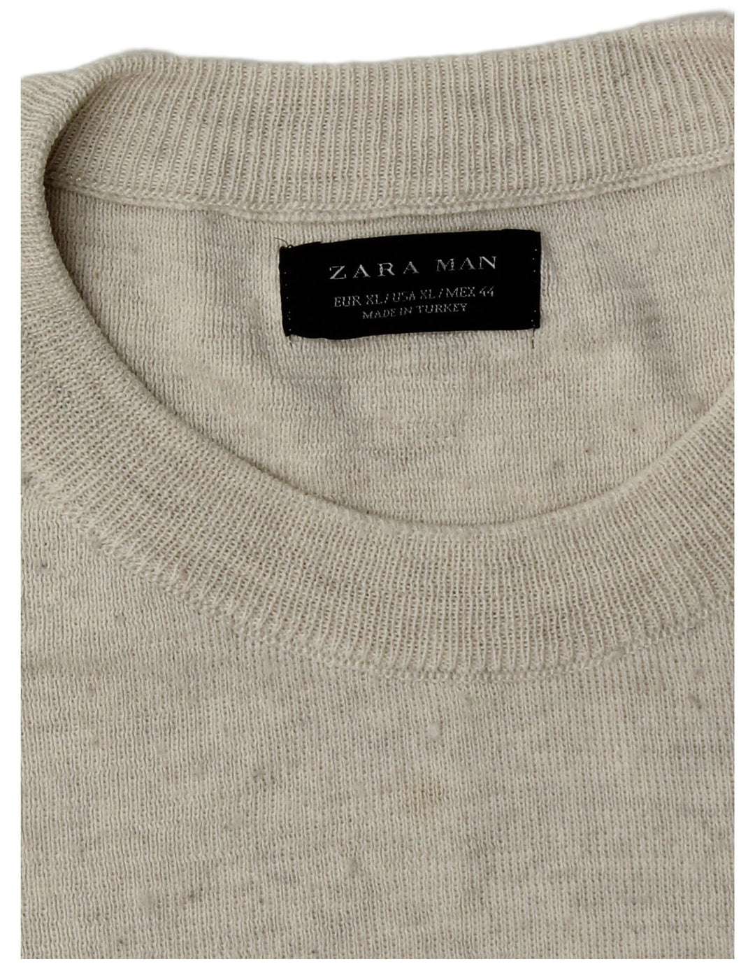 Мужской джемпер с круглым вырезом Zara XL, серый