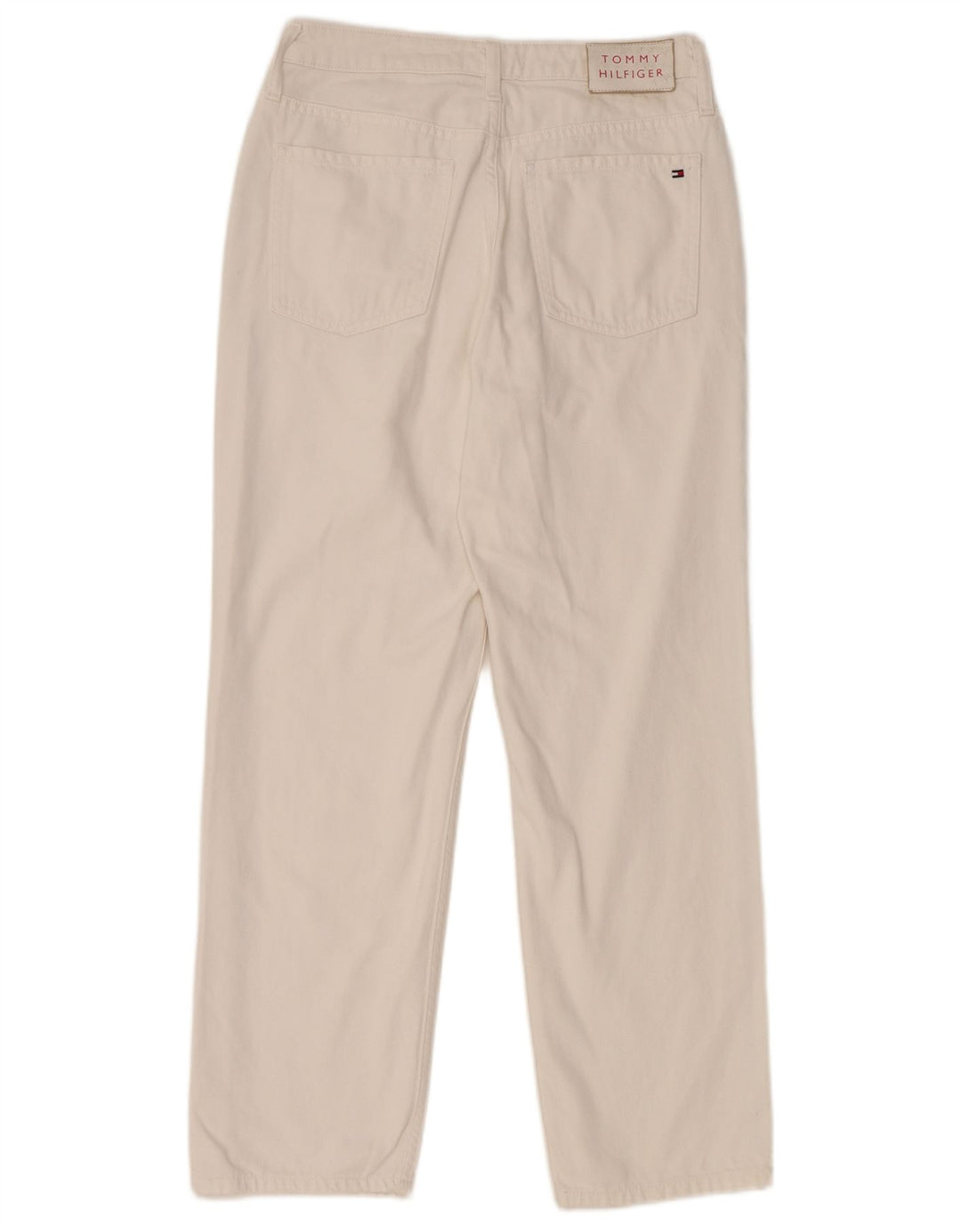 TOMMY HILFIGER Женские потертые прямые джинсы W29 L28 Белый хлопок