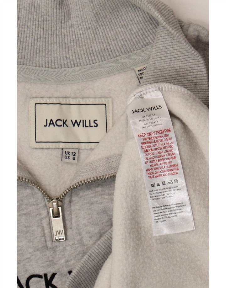 Женский джемпер оверсайз с рисунком Jack Wills UK 12, средний серый