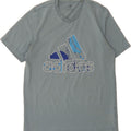 ADIDAS Mens Graphic T-Shirt Top Medium Blue Cotton Vintage Adidas and Second-Hand Adidas from Messina Hembry 