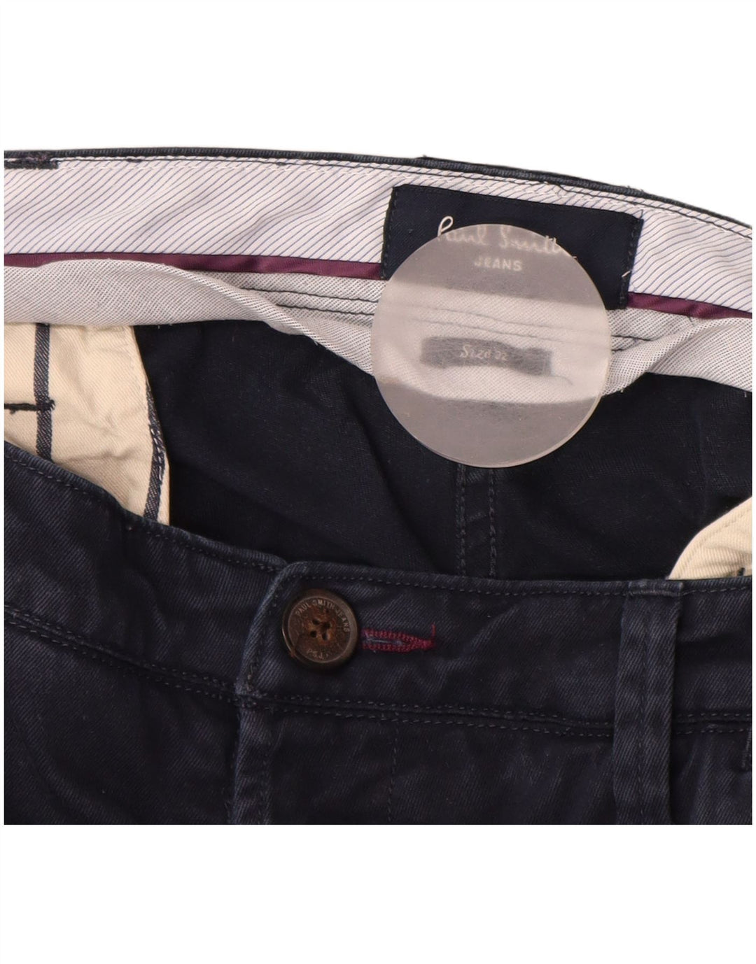 PAUL SMITH Мужские прямые брюки чинос W32 L28 Темно-синие хлопковые