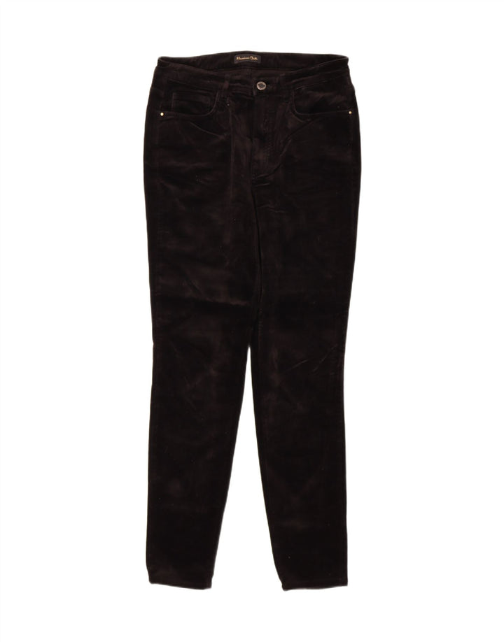 MASSIMO DUTTI Womens Slim Casual Trousers EU 40 Medium W30 L29 Black
