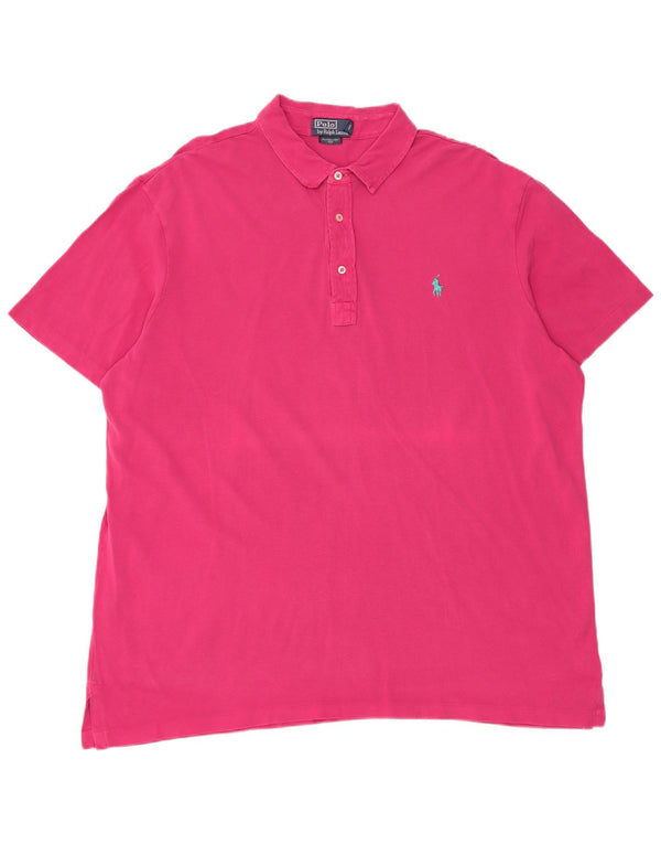 Мужская рубашка поло Polo Ralph Lauren 2XL, розовый хлопок