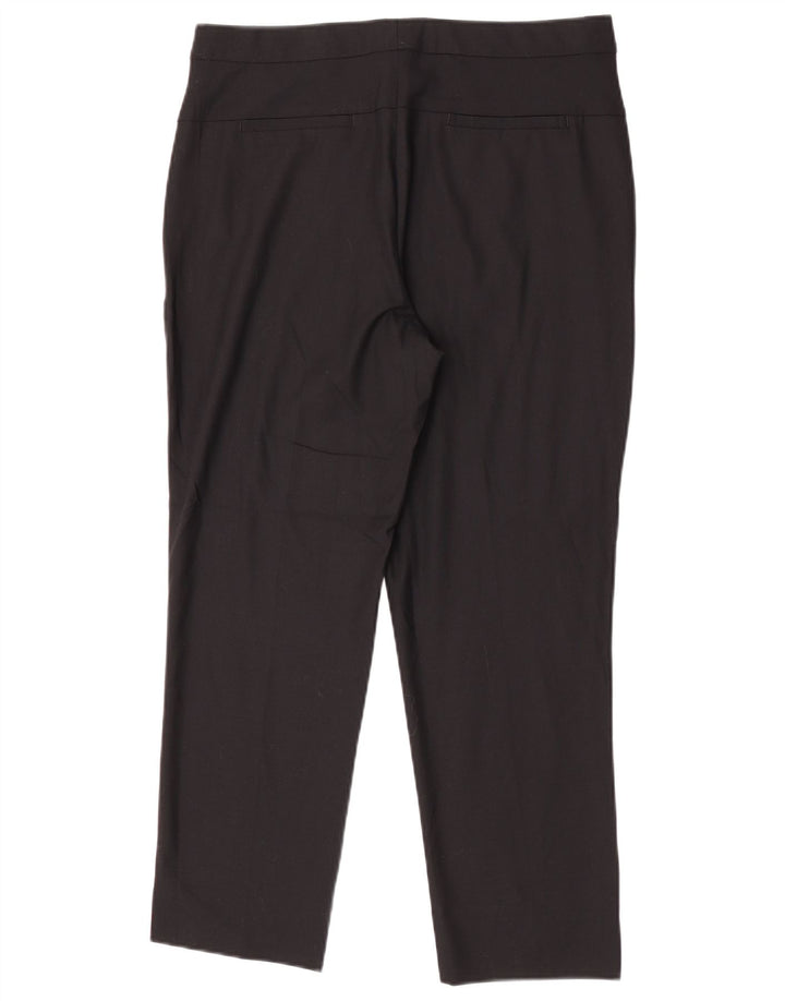 Женские прямые костюмные брюки Marks & Spencer UK 12, средние W32 L26, черные