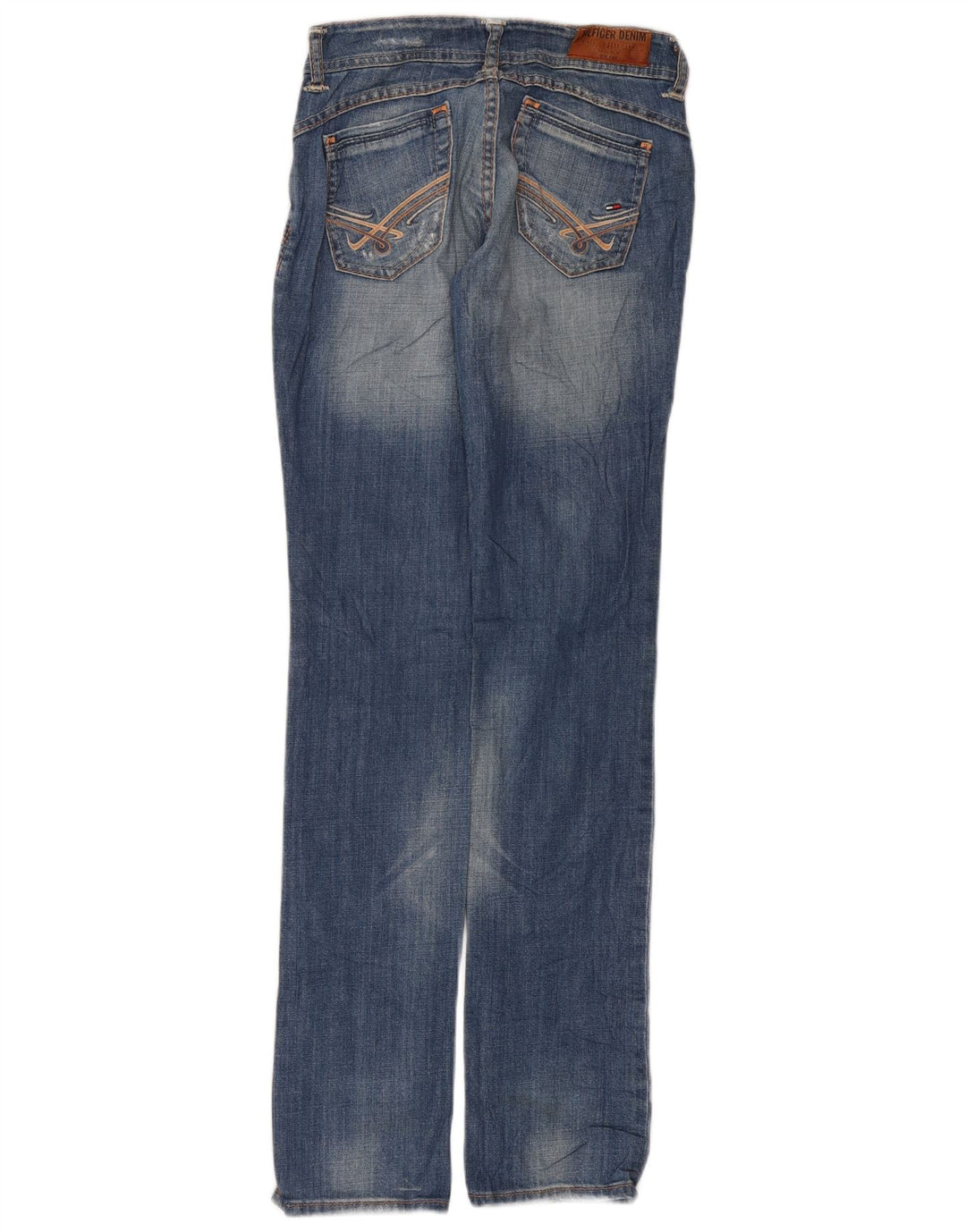 Женские прямые джинсы Tommy Hilfiger W26 L34 синие, хлопок