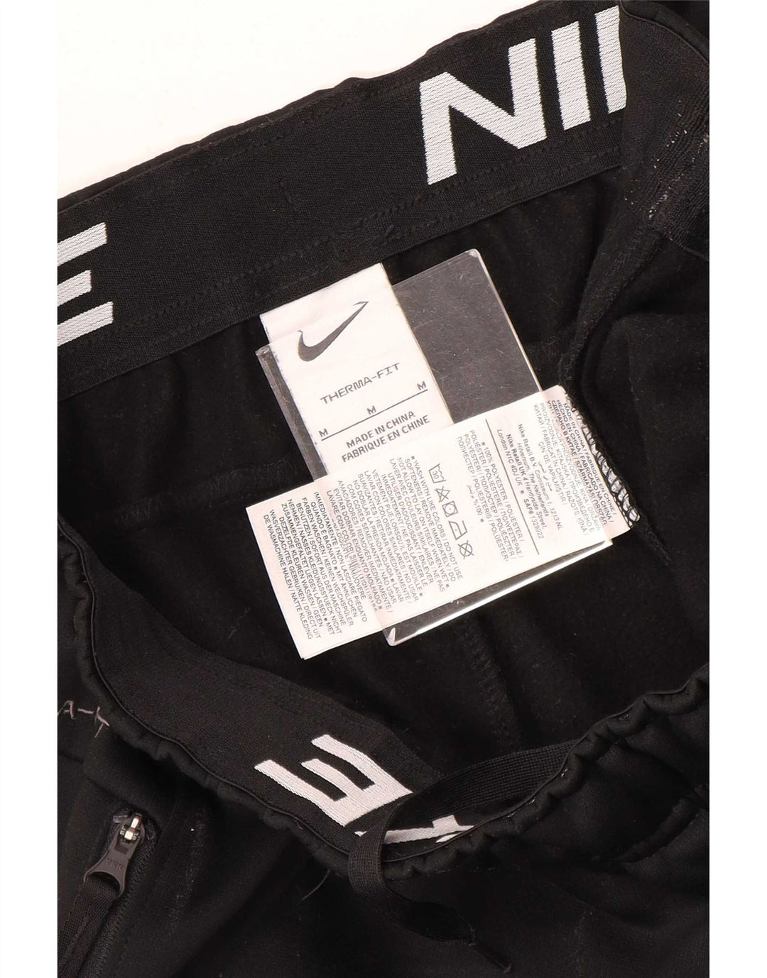 Мужские спортивные брюки Nike Therma-Fit, джоггеры, средний черный, полиэстер