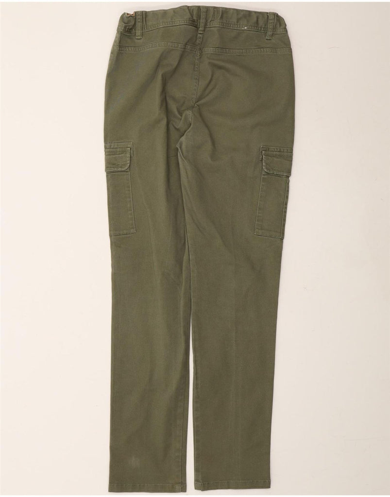 BENETTON Boys Straight Cargo Trousers 13-14 Years 3XL W28 L30 Khaki Cotton Vintage Benetton and Second-Hand Benetton from Messina Hembry 